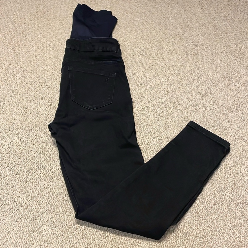 Blanqi maternity black clean wash denim support skinny jeans, 6